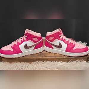Custom Swarovski Crystal Embellished Air Jordans Size 4 Girls